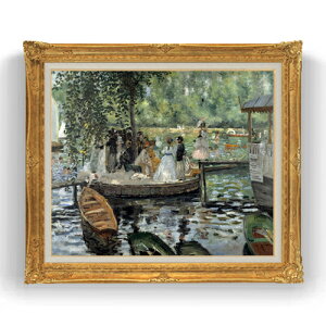 【油絵 直筆仕上げ】ルノワール La Grenouillere F20 【油彩 キャンバス 国内生産 インテリア】絵画 販売 20号 風景画 865×736mm 複製画 送料無料 プレゼント ギフト 開店祝い 開業祝い 退職祝い 新築