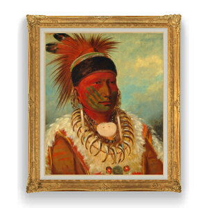 yG MdグzJg The White Cloud, Head Chief of the Iowas F20 y LoX Y CeAzG ̔ 20 l 865×736mm  