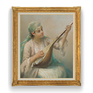 yG Mdグzt@EXg]i Woman Playing a String Instrument F20 y LoX Y CeAzG ̔ 20 l 865×736mm  