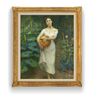 yG Mdグzt@EXg]i Young Girl Carrying a Pumpkin F20 y LoX Y CeAzG ̔ 20 l 865×736mm  