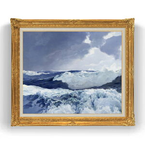 【油絵 直筆仕上げ】フレデリック・ジャッド・ウォー Mid Ocean F20 【油彩 キャンバス 国内生産 インテリア】絵画 販売 20号 風景画 865×736mm 複製画 送料無料 プレゼント ギフト 開店祝い 開業