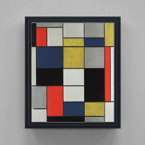 �y���G ���M�d�グ�z�s�[�g�E�����h���A�� Grande composizione A con nero, rosso, grigio, giallo e blu F20 �y���� �L�����o�X �V���v���t���[���z�G�� �̔� 20�� ���ۉ� 795×673mm ������ ��������