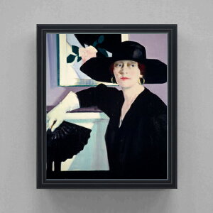 �y���G ���M�d�グ�z�t�����V�X�E�J�f�� Portrait of a Lady in Black F20 �y���� �L�����o�X �V���v���t���[���z�G�� �̔� 20�� �l���� 795×673mm ������ ��������