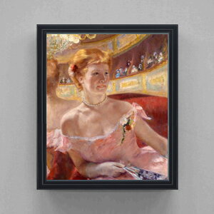 �y���G ���M�d�グ�z���A���[�E�J�T�b�g Woman with a Pearl Necklace in a Loge F20 �y���� �L�����o�X �V���v���t���[���z�G�� �̔� 20�� �l���� 795×673mm ������ ��������