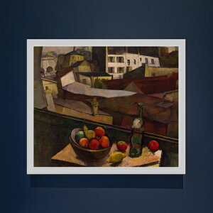 �y���G ���M�d�グ�z�f�B�G�S�E���x�� Knife and Fruit in Front of the Window F20 �y���� �L�����o�X �V���v���t���[���z�G�� �̔� 20�� ���i�� 795×673mm ������ ��������