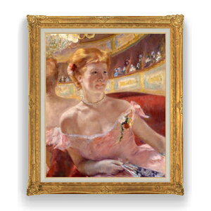 �y���G ���M�d�グ�z���A���[�E�J�T�b�g Woman with a Pearl Necklace in a Loge F20 �y�A�b�v�O���[�h�z���z�G�� �̔� 20�� �l���� 865×736mm ������ ��������