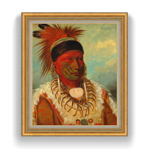 yG MdグzJg The White Cloud, Head Chief of the Iowas F20 y LoX Y CeAzG ̔ 20 l 883×754mm  