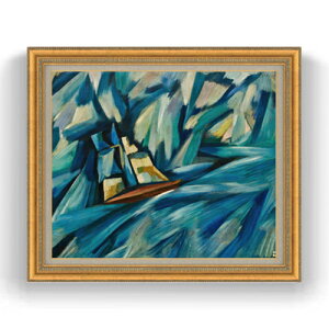 【油絵 直筆仕上げ】カルドーゾ 帆船 F20 【額入り】 絵画 販売 20号 油彩 抽象画 883×754mm 複製画 送料無料 プレゼント ギフト 開店祝い 開業祝い 退職祝い 新築祝い リビング 玄関 モダン アー