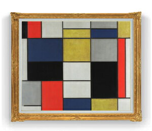 yG Mdグzs[gEhA Grande composizione A con nero, rosso, grigio, giallo e blu F30TCY y Y CeAzG ̔ 30 傫ȊGTCY z ۉ z 1039×857mm