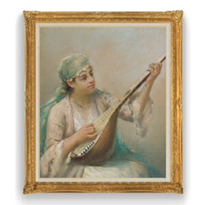 �y���G ���M�d�グ�z�t�@�E�X�g�]�i�� Woman Playing a String Instrument F30�T�C�Y �y���� �������Y �C���e���A�z�G�� �̔� 30�� �傫�ȊG��T�C�Y �z���� �l���� �z�� 1039×857mm ������ ��������