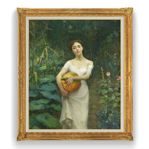 yG Mdグzt@EXg]i Young Girl Carrying a Pumpkin F30TCY y Y CeAzG ̔ 30 傫ȊGTCY z l z 1039×857mm  
