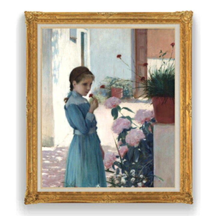 楽天市場】【油絵 直筆仕上げ】ルシニョール The girl with carnation 