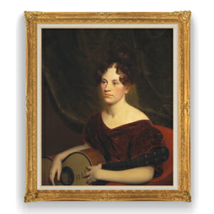 【油絵 直筆仕上げ】クロムウェルインガム コーラリビングストン F30サイズ 【油彩 国内生産 インテリア】絵画 販売 30号 大きな絵画サイズ 額入り 人物画 額縁 1039×857mm 複製画 送料無料