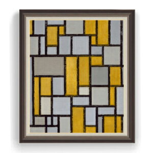yG Mdグzs[gEhA Composition with Grid #1 F30TCY y Y CeAzG ̔ 30 傫ȊGTCY z ۉ z 1070×887mm  