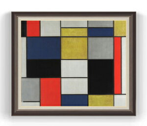 yG Mdグzs[gEhA Grande composizione A con nero, rosso, grigio, giallo e blu F30TCY y Y CeAzG ̔ 30 傫ȊGTCY z ۉ z 1070×887mm