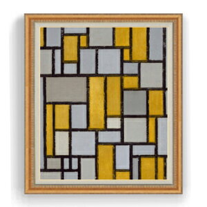 yG Mdグzs[gEhA Composition with Grid #1 F30TCY y Y CeAzG ̔ 30 傫ȊGTCY z ۉ z 1070×887mm  