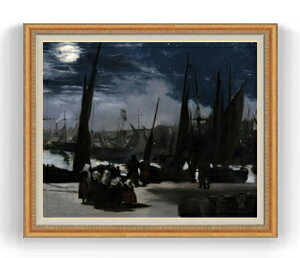 yG MdグzGhDA[E}l Clair de Lune sur le Port de Boulogne F30TCY y Y CeAzG ̔ 30 傫ȊGTCY z i z 1070×887mm  