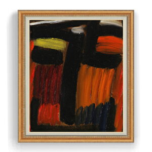 【油絵 直筆仕上げ】ヤウレンスキー 瞑想 F30サイズ 【油彩 国内生産 インテリア】絵画 販売 30号 大きな絵画サイズ 額入り 抽象画 額縁 1070×887mm 複製画 送料無料