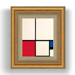 yG Mdグzs[gEhA Composition in Colours Composition No.1 with Red and Blue F3TCY z GMdl 422×370mm zKX b G A[g CeA Ǌ|