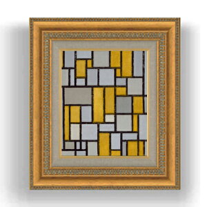 yG Mdグzs[gEhA Composition with Grid #1 F3TCY z GMdl 422×370mm zKX b G A[g CeA Ǌ|