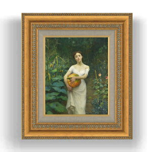 yG Mdグzt@EXg]i Young Girl Carrying a Pumpkin F3TCY z GMdl 422×370mm zKX b G A[g CeA Ǌ|