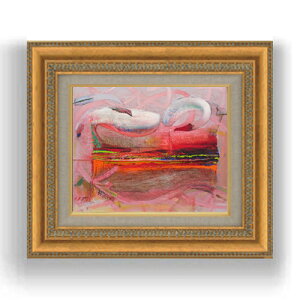 【油絵 直筆仕上げ】ペースケ スワンカーペット F3サイズ 額入り 油絵直筆仕様げ 422×370mm 額縁ガラス板 | 絵画 アート インテリア 壁掛け複製画