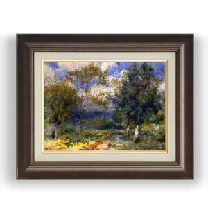 【油絵 直筆仕上げ】ルノワール 陽だまりの風景 F4 【額入り】 絵画 販売 4号 油彩 風景画 461×370mm 複製画 送料無料 プレゼント ギフト 開店祝い 開業祝い 退職祝い 新築祝い リビング 玄関 モ