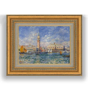 【油絵 直筆仕上げ】ルノワール Venice, the Doge's Palace ヴェネツィアのパラッツォ・ドゥカーレ F4 【額入り】 絵画 販売 4号 油彩 風景画 481×391mm 複製画 送料無料