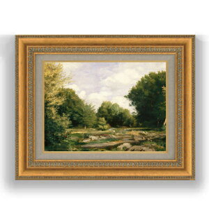 【油絵 直筆仕上げ】ルノワール A Clearing in the Woods F4 【額入り】 絵画 販売 4号 油彩 風景画 481×391mm 複製画 送料無料 プレゼント ギフト 開店祝い 開業祝い 退職祝い 新築祝い リビング 玄関
