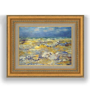 【油絵 直筆仕上げ】ルノワール ベルヌヴァルの岬 F4 【額入り】 絵画 販売 4号 油彩 風景画 481×391mm 複製画 送料無料 プレゼント ギフト 開店祝い 開業祝い 退職祝い 新築祝い リビング 玄関