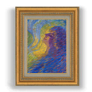 【油絵 直筆仕上げ】ルイージ・ルッソロ Profumo F4 【額入り】 絵画 販売 4号 油彩 抽象画 481×391mm 複製画 送料無料 プレゼント ギフト 開店祝い 開業祝い 退職祝い 新築祝い リビング 玄関 モ