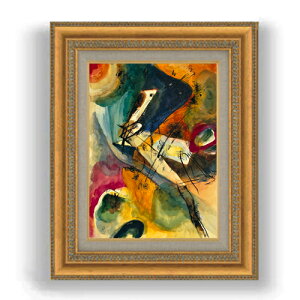 【油絵 直筆仕上げ】ワシリー・カンディンスキー Untitled F4 【額入り】 絵画 販売 4号 油彩 抽象画 481×391mm 複製画 送料無料 プレゼント ギフト 開店祝い 開業祝い 退職祝い 新築祝い リビング