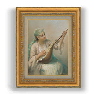 �y���G ���M�d�グ�z�t�@�E�X�g�]�i�� Woman Playing a String Instrument F4 �y�z����z �G�� �̔� 4�� ���� �l���� 481×391mm ������ �������� �v���[���g �M�t�g �J�X�j�� �J�Əj�� �ސE�j�� �V�z�j�� 