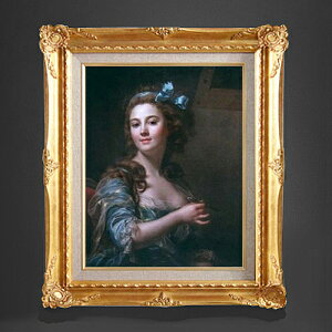 【油絵 直筆仕上げ】マリー=ガブリエル・カペ 自画像 F6 【額入り】 絵画 販売 6号 油彩 人物画 552×461mm 複製画 送料無料 プレゼント ギフト 開店祝い 開業祝い 退職祝い 新築祝い リビング 玄