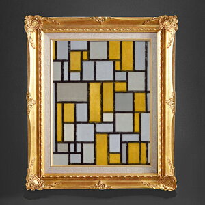 yG Mdグzs[gEhA Composition with Grid #1 F6 yzz G ̔ 6  ۉ 552×461mm   v[g Mtg JXj JƏj ސEj Vzj 