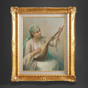 �y���G ���M�d�グ�z�t�@�E�X�g�]�i�� Woman Playing a String Instrument F6 �y�A�b�v�O���[�h�z���z �G�� �̔� 6�� ���� �l���� 552×461mm ������ �������� �v���[���g �M�t�g �J�X�j�� �J�Əj�� �ސE�j