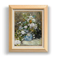 【油絵 直筆仕上げ】ルノワール 春のブーケ F6 【額入り】 絵画 販売 6号 油彩 静物画 556×465mm 複製画…