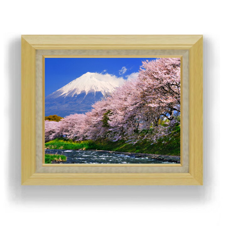 楽天市場】【油絵 直筆仕上げ】富士山 -桜- F6サイズ 額入り 