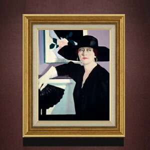 �y���G ���M�d�グ�z�t�����V�X�E�J�f�� Portrait of a Lady in Black F6 �y�A�b�v�O���[�h�z�z �G�� �̔� 6�� ���� ���ۉ� 558×467mm ������ �������� �v���[���g �M�t�g �J�X�j�� �J�Əj�� �ސE�j�� �V