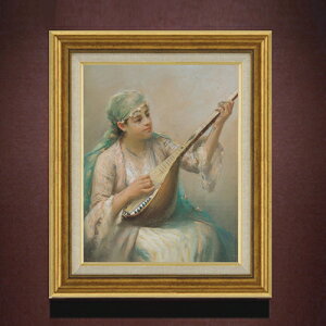 �y���G ���M�d�グ�z�t�@�E�X�g�]�i�� Woman Playing a String Instrument F6 �y�A�b�v�O���[�h�z�z �G�� �̔� 6�� ���� �l���� 558×467mm ������ �������� �v���[���g �M�t�g �J�X�j�� �J�Əj�� �ސE�j�� 