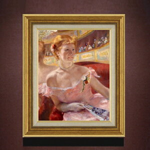 �y���G ���M�d�グ�z���A���[�E�J�T�b�g Woman with a Pearl Necklace in a Loge F6 �y�A�b�v�O���[�h�z�z �G�� �̔� 6�� ���� �l���� 558×467mm ������ �������� �v���[���g �M�t�g �J�X�j�� �J�Əj�� �ސE