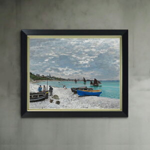 �y���G ���M�d�グ�z�N���[�h�E���l The Beach at Sainte -Adresse F6 �y�V���v���t���[���z �G�� �̔� 6�� ���� ���i�� 440×348mm ������ �������� �v���[���g �M�t�g �J�X�j�� �J�Əj�� �ސE�j�� �V�z