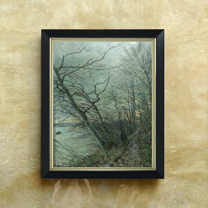 【油絵 直筆仕上げ】シスレー ヴニュ、森の枯れ木 F6 【シンプルフレーム】 絵画 販売 6号 油彩 風景画 440×348mm 複製画 送料無料 プレゼント ギフト 開店祝い 開業祝い 退職祝い 新築祝い リ