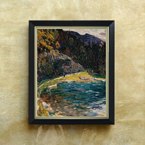 【油絵 直筆仕上げ】ワシリー・カンディンスキー Kochel, Alte Kesselbergstrasse F6 【シンプルフレーム】 絵画 販売 6号 油彩 抽象画 440×348mm 複製画 送料無料 プレゼント ギフト 開店祝い 開業祝い