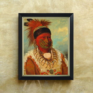 yG MdグzJg The White Cloud, Head Chief of the Iowas F6 yVvt[z G ̔ 6  l 440×348mm   v[g Mtg JXj JƏj ސEj V