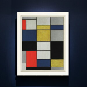 �y���G ���M�d�グ�z�s�[�g�E�����h���A�� Grande composizione A con nero, rosso, grigio, giallo e blu F6 �y�V���v���t���[���z �G�� �̔� 6�� ���� ���ۉ� 440×348mm ������ ��������