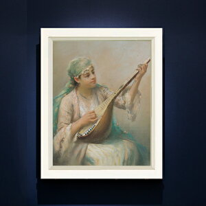 �y���G ���M�d�グ�z�t�@�E�X�g�]�i�� Woman Playing a String Instrument F6 �y�V���v���t���[���z �G�� �̔� 6�� ���� �l���� 440×348mm ������ �������� �v���[���g �M�t�g �J�X�j�� �J�Əj�� �ސE�j�� 
