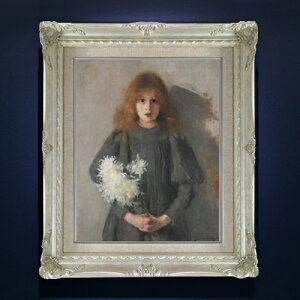 �y���G ���M�d�グ�z�{�Y�i���X�J Girl with Chrysanthemums F6 �y�z����z �G�� �̔� 6�� ���� �l���� 552×461mm ������ �������� �v���[���g �M�t�g �J�X�j�� �J�Əj�� �ސE�j�� �V�z�j�� ���r���O ��
