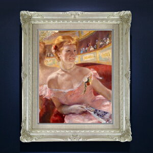 �y���G ���M�d�グ�z���A���[�E�J�T�b�g Woman with a Pearl Necklace in a Loge F6 �y�A�b�v�O���[�h�z���z �G�� �̔� 6�� ���� �l���� 552×461mm ������ �������� �v���[���g �M�t�g �J�X�j�� �J�Əj�� ��