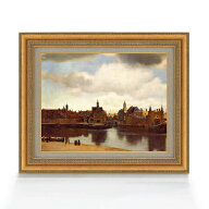 【油絵 直筆仕上げ】フェルメール デルフトの眺望 F6 【額入り】 絵画 販売 6号 油彩 人物画 558×467mm …